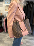 Louis Vuitton Jersey Tote In Damier Ebene & Magnolia Pink Centre Panel (reserved)