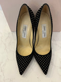 Pre Loved Jimmy Choo Anouk Suede Studded Heels UK 4
