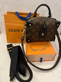 Pre Loved Louis Vuitton Petite Malle Souple Handbag in Monogram 3 different straps Excellent) Revised