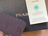Pre Loved Prada Black Calf Leather Wallet Bag (as new)