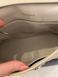 Pre Loved Balenciaga Hourglass Shoulder Bag in Cold Beige Leather