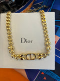 Pre Loved Dior Etoile Crystal & Gold Tone Choker Necklace (excellent)