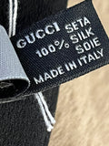 Gucci GG Logo Long Silk Scarf