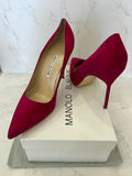 Pre Loved Manolo Blahnik Pink Suede Heels UK 7.5
