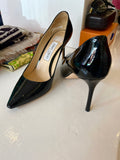 Pre Loved Jimmy Choo Romy Black Patent Heels UK 6