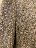 Pre Loved Chanel Gold Metallic Threads Tweed Jacket Fr46 Fits UK 14