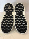 Loewe Terra leather chelsea boots in black & white leather UK 4