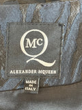 Pre Loved Alexander McQueen Black & Navy Peplum Top UK8