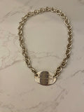 Pre Loved Tiffany & Co Silver Oval Tag 'Return to Sender' necklace