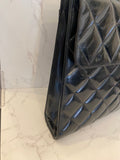 Pre Loved Chanel Vintage 1990's Quilted Patent Leather Briefcase