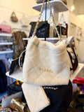Chanel 22 in Cream Shearling (new)