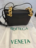 Pre Loved Bottega Veneta Mount Crossbody Bag in Chocolate Leather (as new)