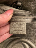 Pre Loved Gucci Soho Chain Shoulder Bag in Metallic Pewter Leather (excellent)
