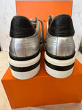 Pre Loved Hermes Polo Trainers in Silver uk3