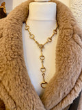 Gucci Gold Tone Horse Bit Lariat Chunky Chain Necklace