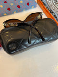 Pre Loved Chanel Tortoiseshell Sunglasses with Bronze Crystals (excellent)