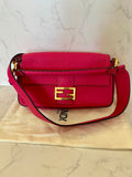 Pre Loved Fendi Baguette in Cerise Nappa Embossed Leather