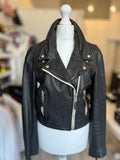 Pre Loved Isabel Marant Etoile Leather Biker Jacket size 36 uk10 (excellent)