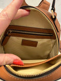 Pre Loved Aspinal of London Tan Leather Reporter Backpack Bag (as new)