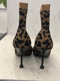 Pre loved Prada Leopard Print Sock Boots Size UK4