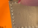 Hermes Artemis Touareg Cuff in Beige Leather Dark Pewter Hardware