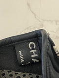 Pre Loved Chanel leather gloves silver mesh leather