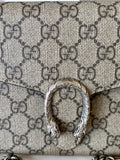 Pre Loved Gucci Dionysus chain wallet in GG canvas silver tone hardware - Excellent