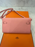 Pre Loved 2022 Hermes Kelly Classique To Go in Epsom Rose Confetti Leather (excellent)