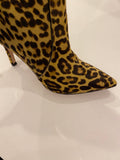 Pre Loved Gianvito Rossi Hunter Pony Leopard Print Knee High Boots UK 3 (new)