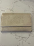 Pre Loved Chanel 2.55 Re-issue flap bag in cream embossed leather with matching purse