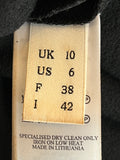 Pre Loved Victoria Beckham Long Black Wool Dress size uk10