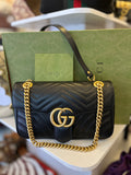 Pre Loved Gucci Marmont Shoulder Bag in Black