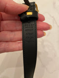 Pre Loved Gucci narrow Marmont Black & Gold Belt 75cm (fits uk-8-10) excellent
