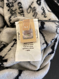 Galliano V Neck Sweater Dress / Tunic Handwriting Script size M