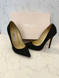 Pre Loved Jimmy Choo Anouk Suede Studded Heels UK 4