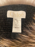 Pre Loved Chloe Grey Fur Scarf