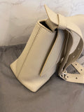Pre Loved Balenciaga Hourglass Shoulder Bag in Cold Beige Leather
