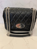 Pre Loved Mulberry Quilted Darley in Black Leather