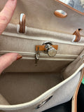 Hermes Vintage Interchangeable Herbag 31 Satchel in Beige Canvas or Black Fabric & Tan Leather (new)