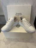 Pre Loved Alexander McQueen Oversized White Trainers with Pink Accents UK 5.5 (new)