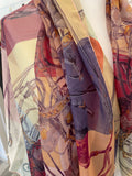 Hermes Sheer Brides Rebelles Mousseline Silk Shawl 140cm