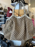 Pre Loved Gucci Sukey Monogram Canvas Hobo Bag