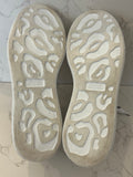 Pre Loved Alexander McQueen Oversized White Trainers with Black Accents UK 6.5