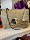 Pre Loved Mulberry Small Lily In Gold Crinkle Leather