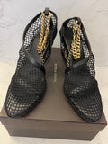 Pre Loved Bottega Veneta Black Mesh Heels size UK 7 New