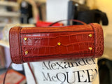 Pre Loved Alexander McQueen Heroine Red Croc Handbag
