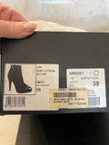 Pre Loved Chanel Black Quilted Suede Ankle Boots Size Uk 6