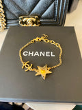 Pre Loved Chanel Gold Tone Chanel Star Bracelet - NEW