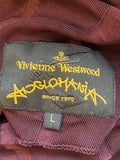 Pre Loved Vivienne Westwood Anglomania Burgundy Asymmetric Top M-L