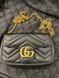 Pre Loved Gucci GG Mini Marmont Matelasse Crossbody Bag